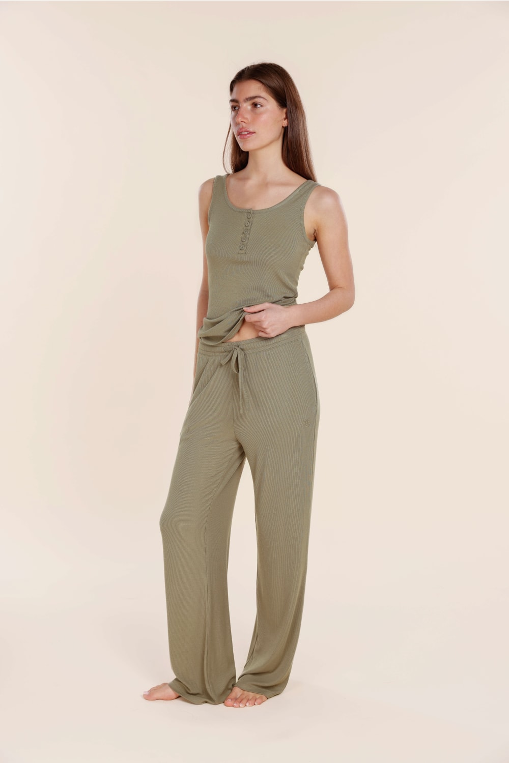 Athens Ribbed Long Pants