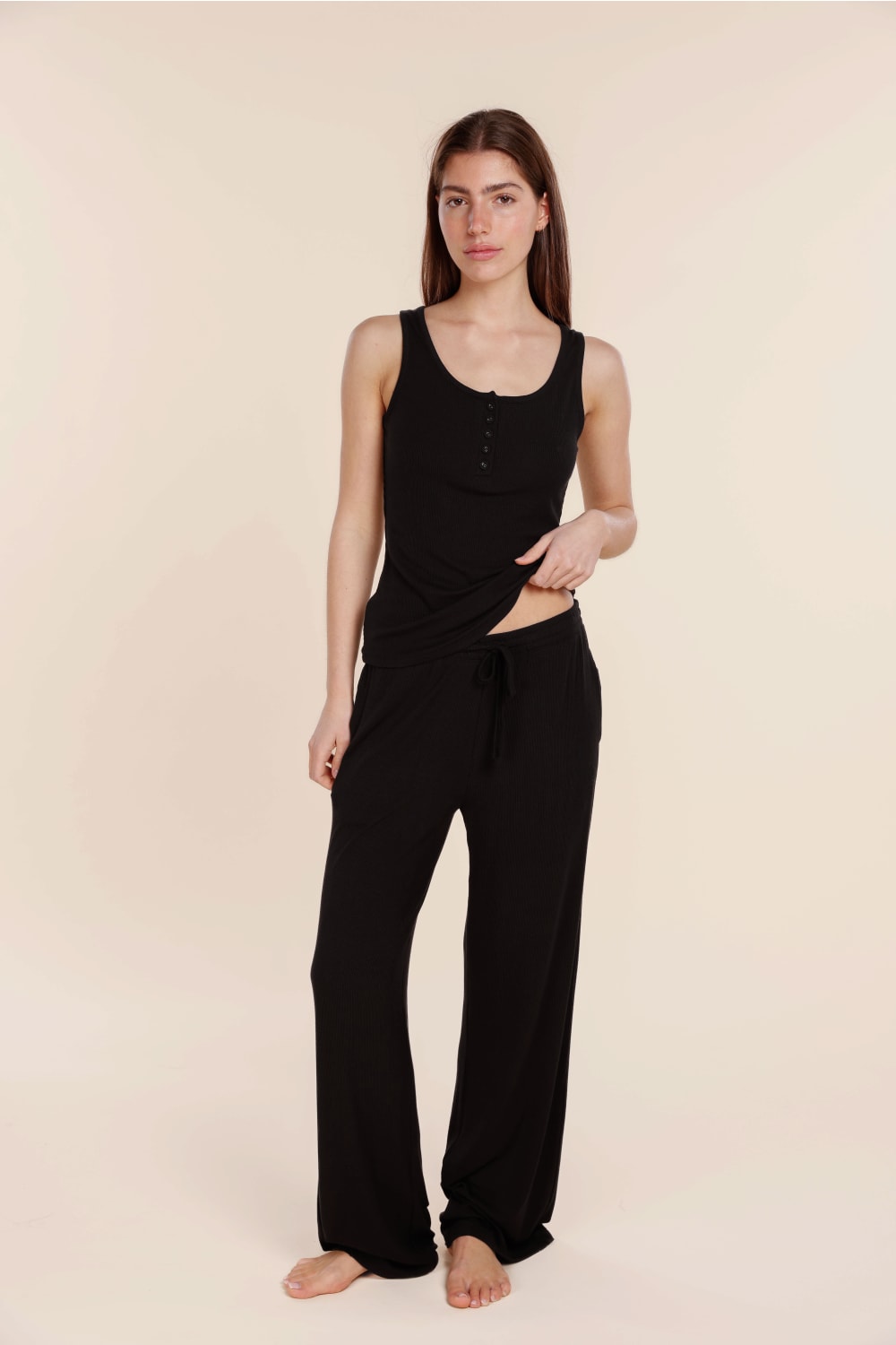 Athens Ribbed Long Pants