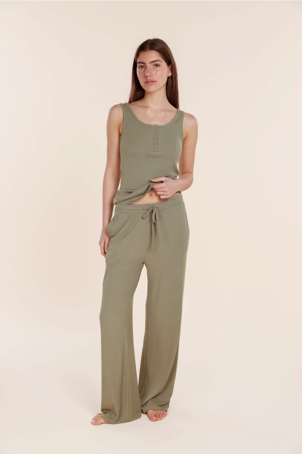 Athens Ribbed Long Pants