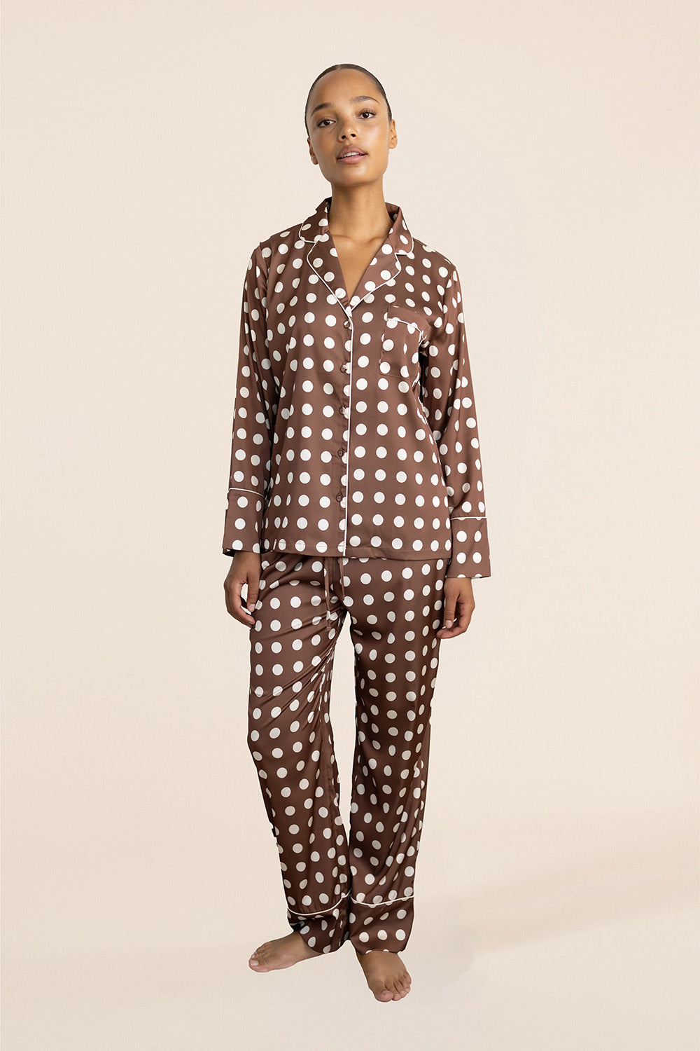 Carlotta Silky Satin Spot PJ set
