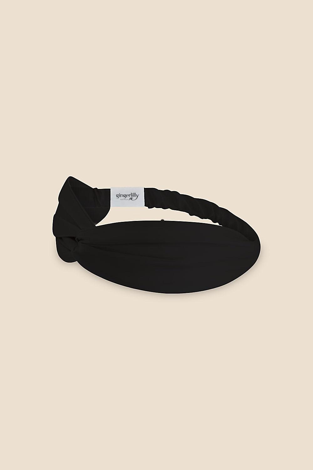 Celestial Pure Silk Black Headband