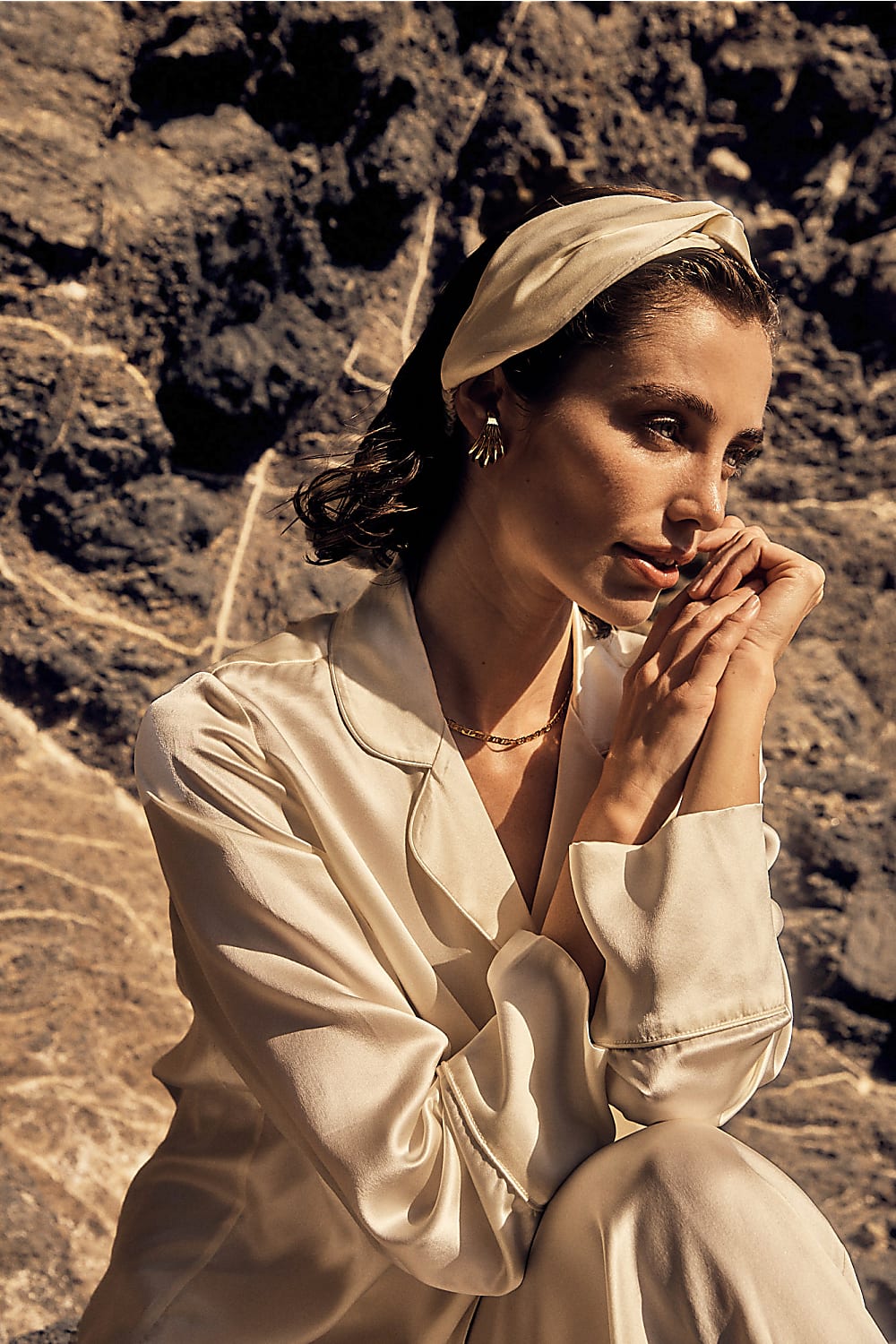 Celestial Pure Silk Ivory Headband