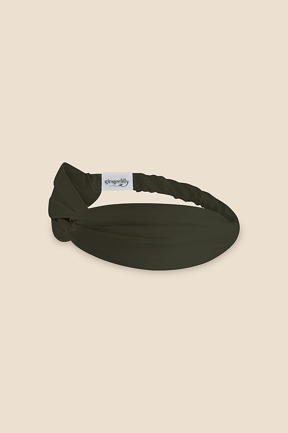 Celestial Pure Silk Olive Headband