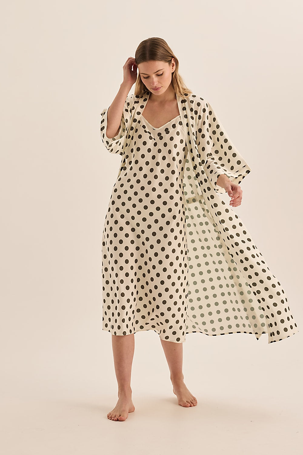 Hannah Olive Spot Nightie