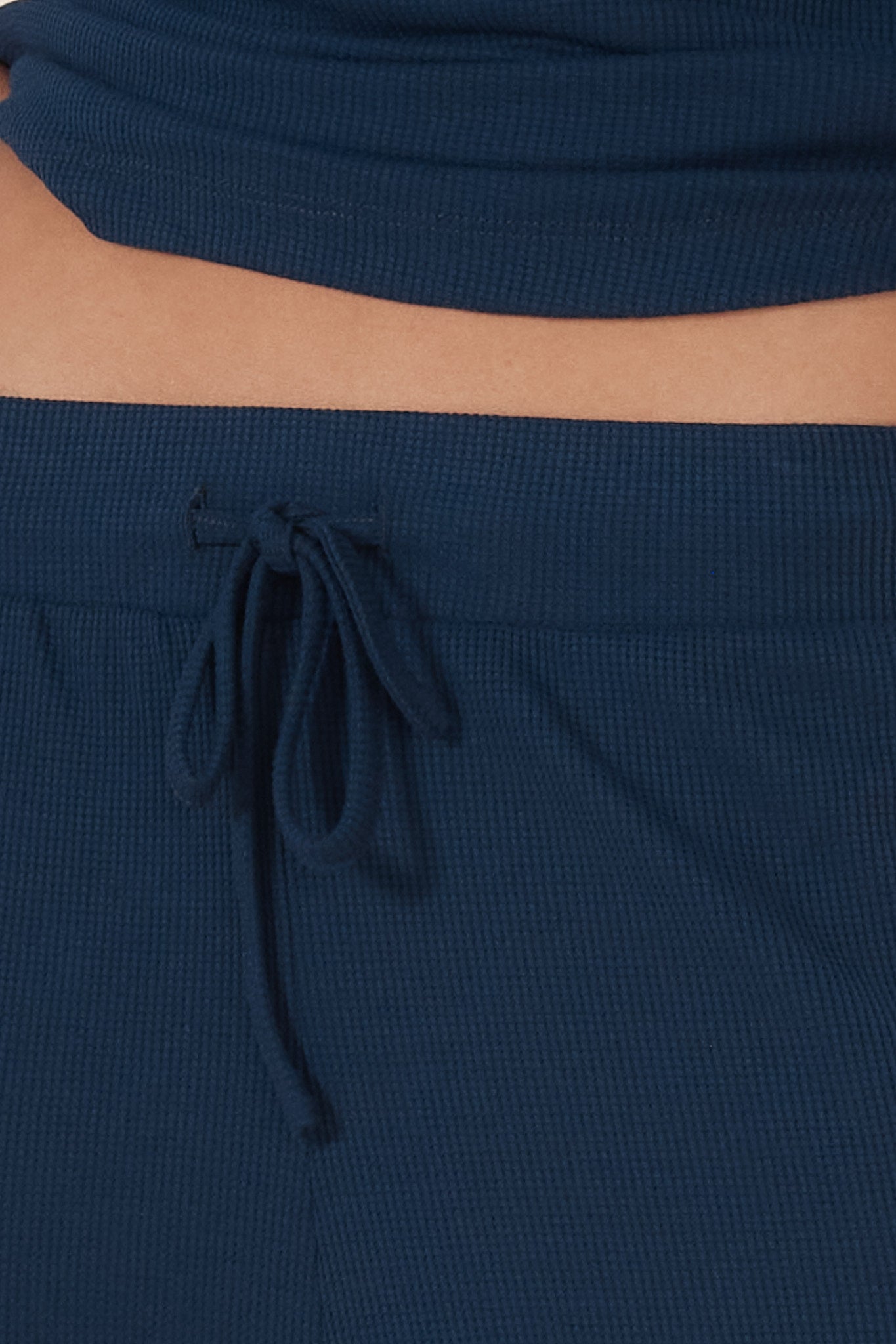 Lainey Navy Waffle Pyjama Set