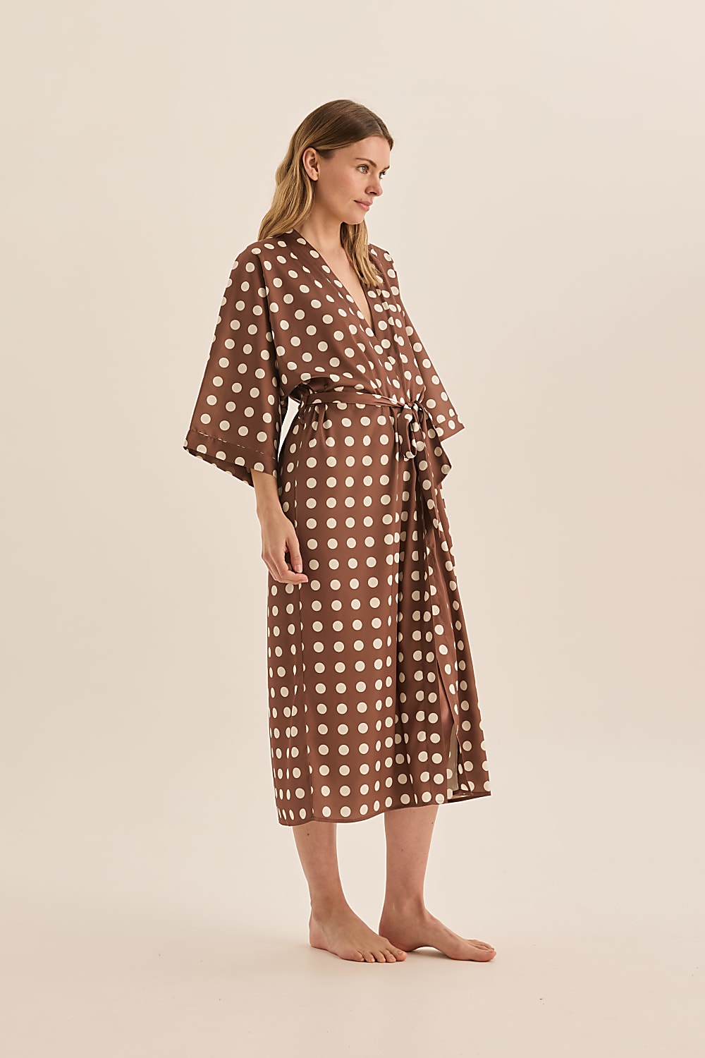 Lana Brown Spot Robe