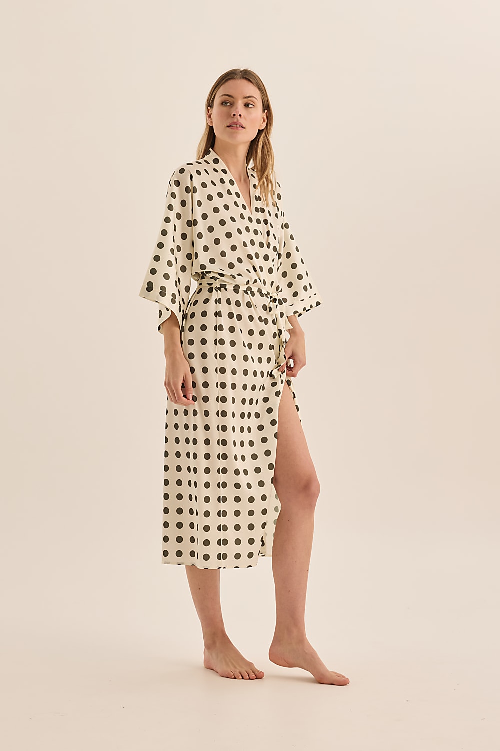 Lana Olive Spot Robe
