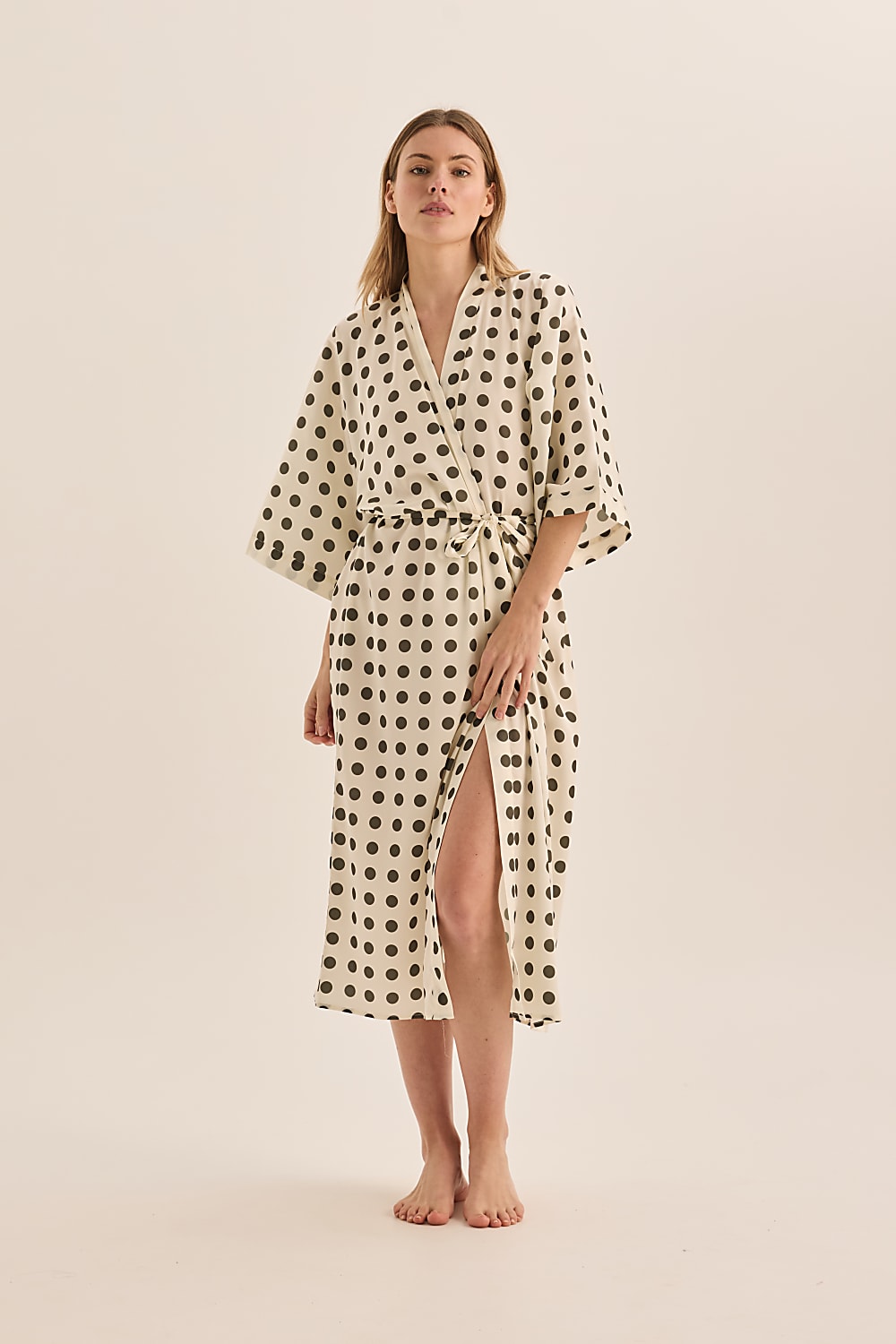 Lana Olive Spot Robe
