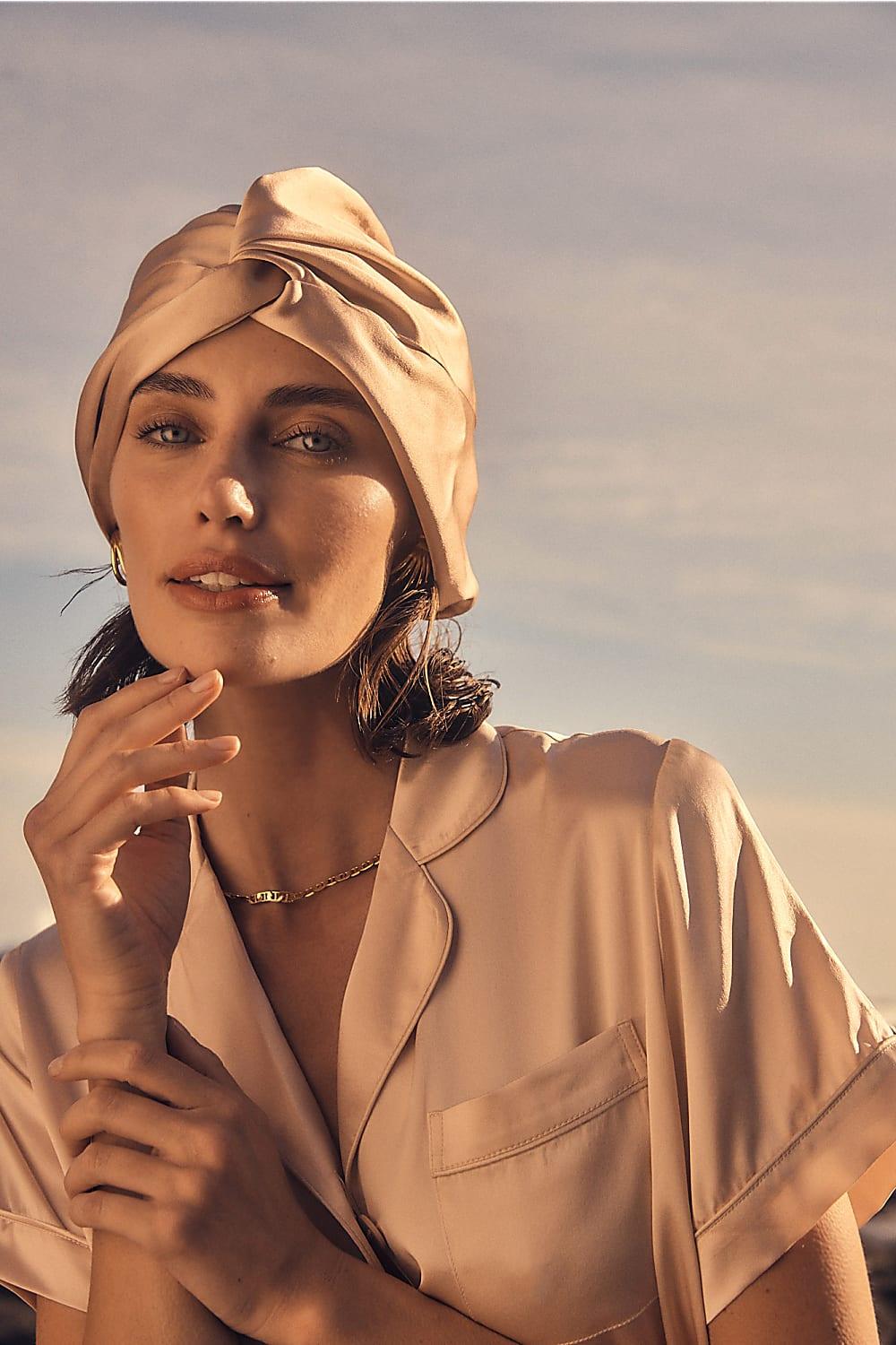 Majestic Pink Pure Silk Turban