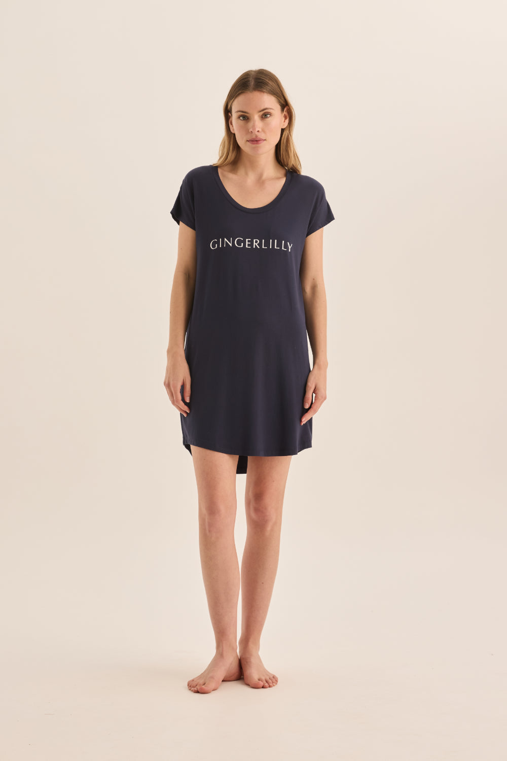 Nova Navy Bamboo Tee Nightie