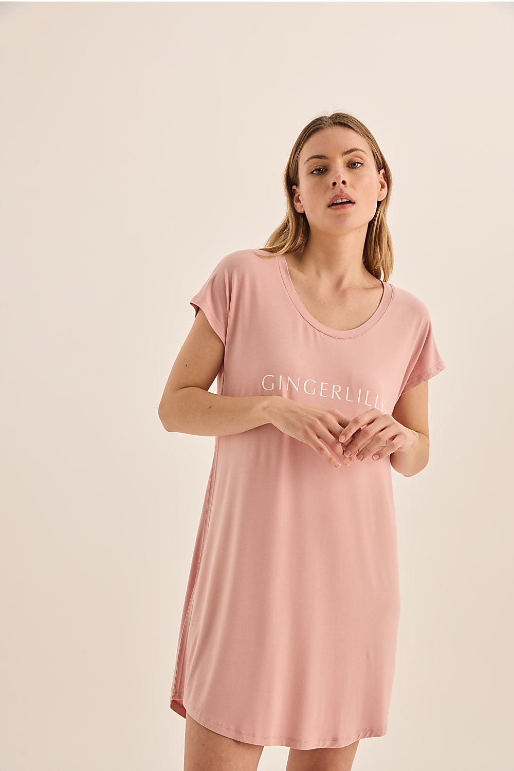 Nova Pink Bamboo Tee Nightie