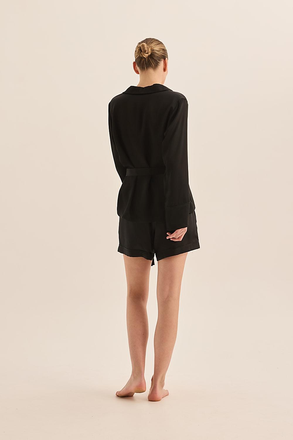 Sapphire Black Pure Silk PJ Set