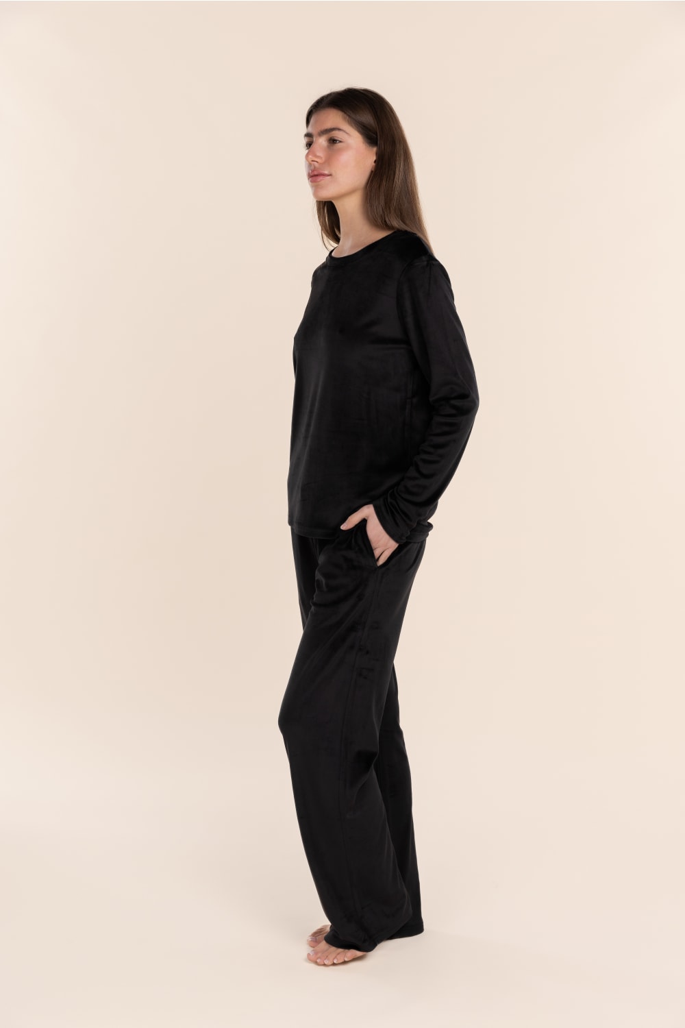 Thea Velour Long Lounge Set