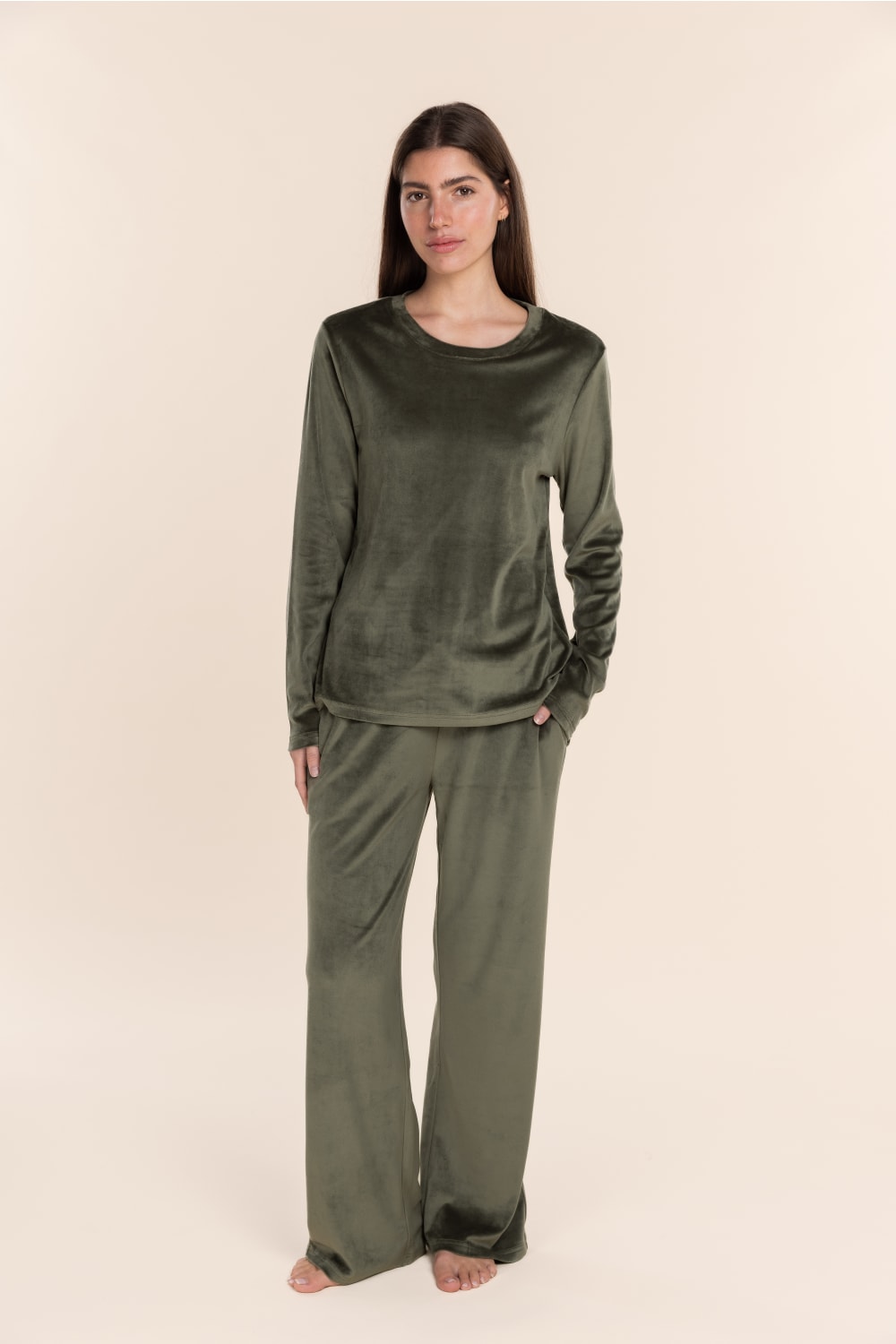 Thea Velour Long Lounge Set