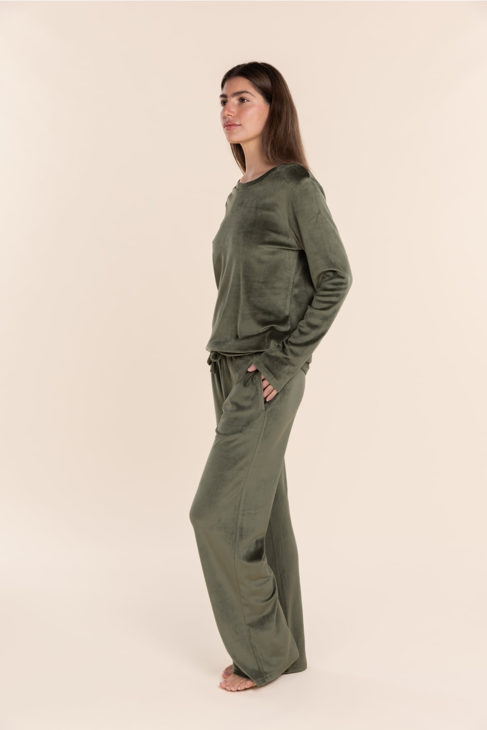 Thea Velour Long Lounge Set
