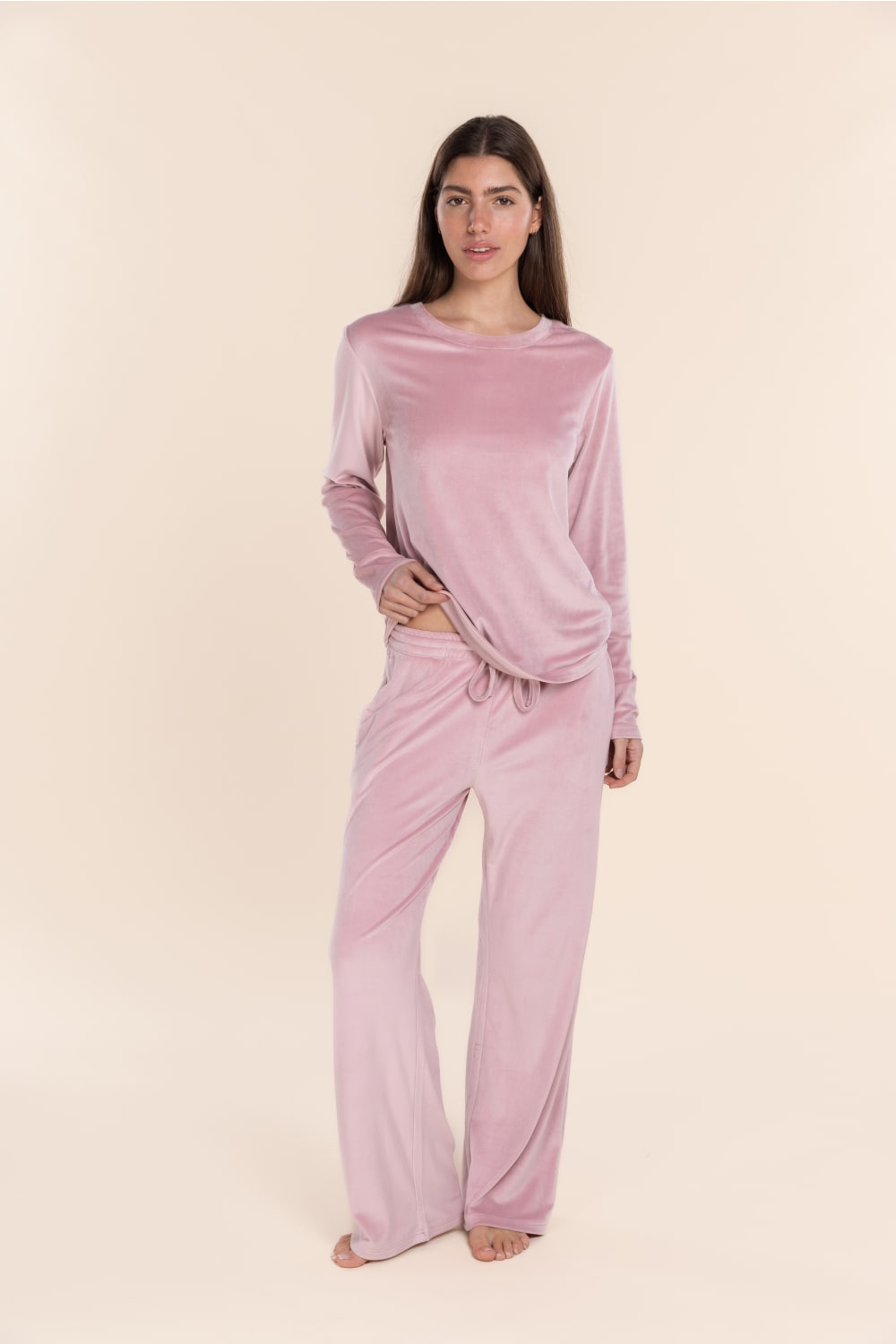 Thea Velour Long Lounge Set